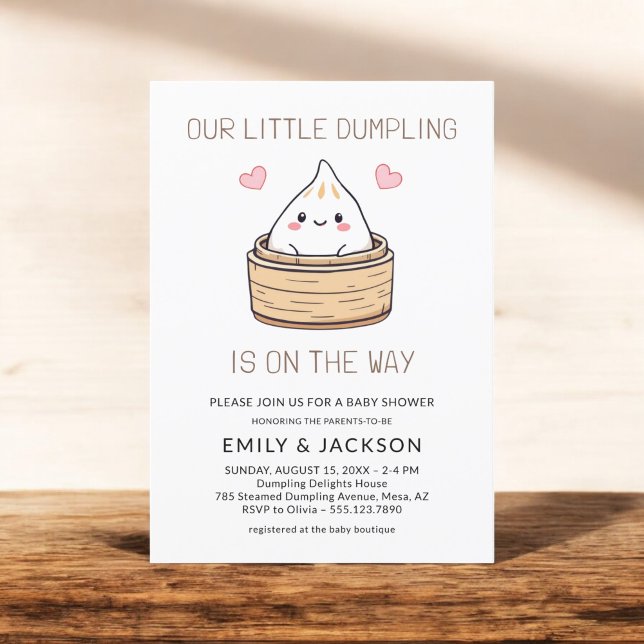 Invitación Baby Shower de corazones incómodos (Subido por el creador)