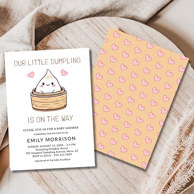 Invitación Baby Shower de corazones incómodos (Subido por el creador)