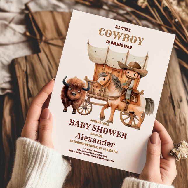 Invitación Baby Shower de Cowboy Occidental (Subido por el creador)