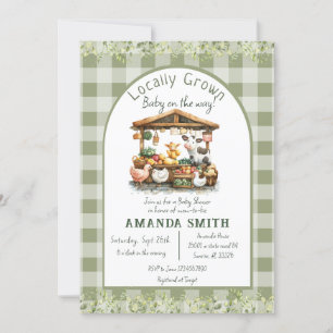 Invitación Baby Shower de crecimiento local en el mercado de