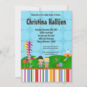Invitación Baby Shower de crema de hielo de tierra