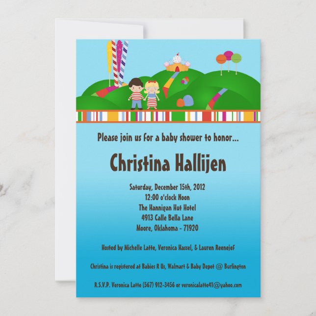 Invitación Baby Shower de crema de hielo de tierra (Anverso)