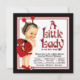 Invitación Baby Shower de Cuadybug Red Little Lady