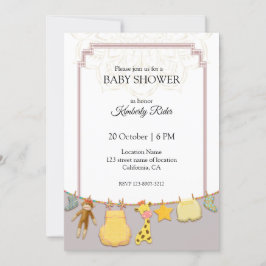Invitación Baby Shower de Cute Animal Mandala