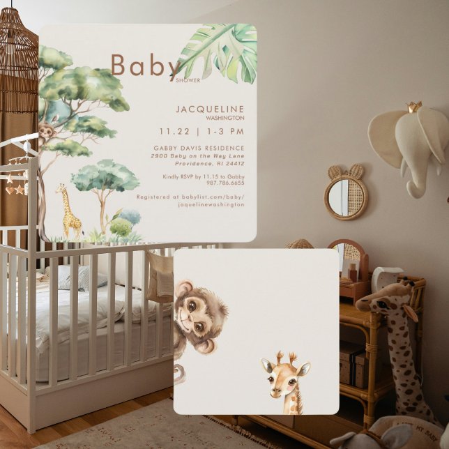 Invitación Baby Shower de Cute Jungle CreamRounding (Subido por el creador)