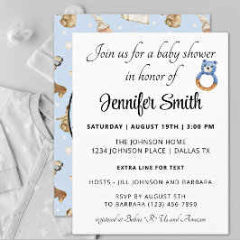 Invitación Baby Shower de Cute Simple Blue Boy