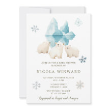 Baby Shower de Cute Winter Polar Bears