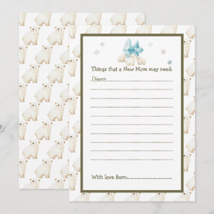 Invitación Baby Shower de Cute Winter Polar Bears