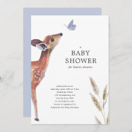 Invitación Baby Shower de Deer Blue Boy Modern