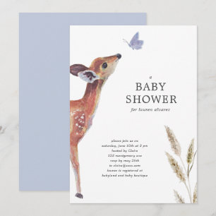 Invitación Baby Shower de Deer Blue Boy Modern
