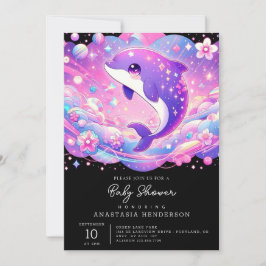 Invitación Baby Shower de delfín encantado