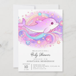 Invitación Baby Shower de delfín mágico
