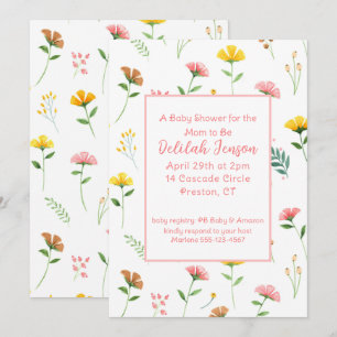 Invitación Baby Shower de Delicate Pastel Wildflow