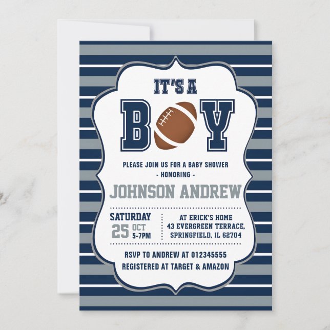 Invitación Baby Shower de deportes de rociado personal (Anverso)