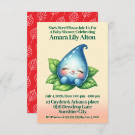 Invitación Baby Shower de Dewdrop bebé que duerme