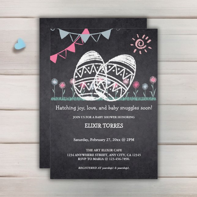 Invitación Baby Shower de dibujo de tablero de ajedrez de Pas (Subido por el creador)