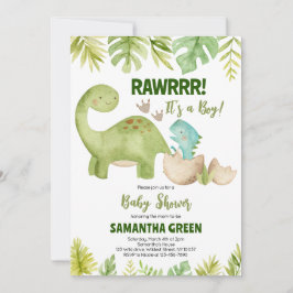 Invitación Baby Shower de Dinosaur
