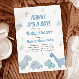 Invitación Baby Shower de Dinosaur