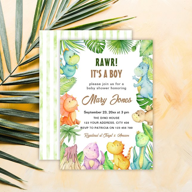 Invitación Baby Shower de Dinosaur (Subido por el creador)