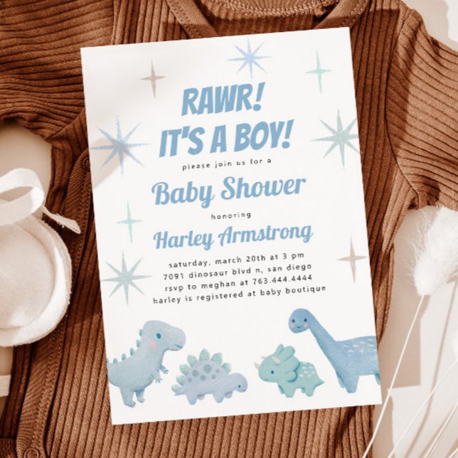 Invitación Baby Shower de Dinosaur (Subido por el creador)