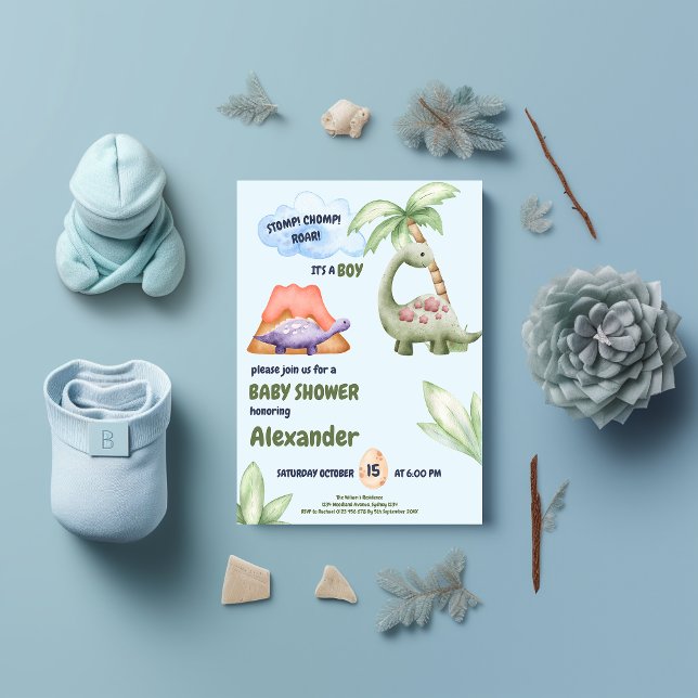 Invitación Baby Shower de Dinosaur (Subido por el creador)