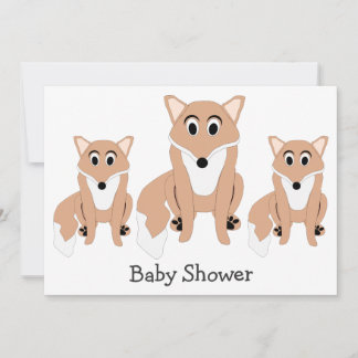 Invitación Baby Shower de diseño de Fox