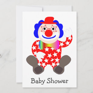 Invitación Baby Shower de diseño de payaso