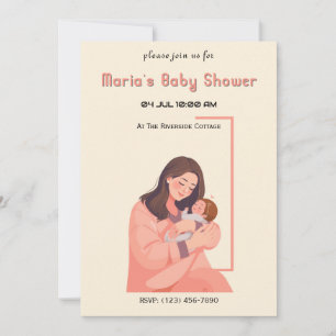 Invitación Baby Shower de diseño para madres y bebés