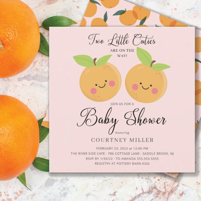 Invitación Baby Shower de dos pequeños gemelos (Subido por el creador)