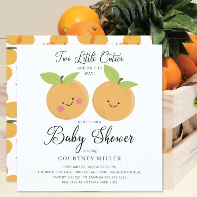 Invitación Baby Shower de dos pequeños gemelos (Subido por el creador)