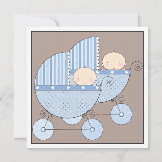 Invitación Baby Shower de dos portaaviones (Anverso)