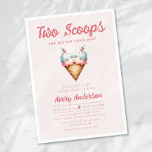 Baby Shower de dos Scoops Ice Cream Twins