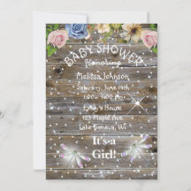 Baby Shower de Dragonflies, Flores y Esparkles