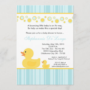 Invitación Baby Shower de dureza amarilla 5 x 7