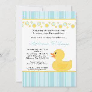 Invitación Baby Shower de dureza amarilla 5 x 7