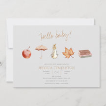 Baby Shower de elementos de caída de conejo