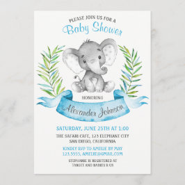 Invitación Baby Shower de Elephant Boy
