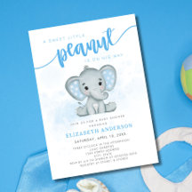 Baby Shower de Elephant Little Peanut Boy