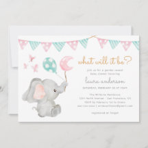Baby Shower de Elephant Revelado de Género