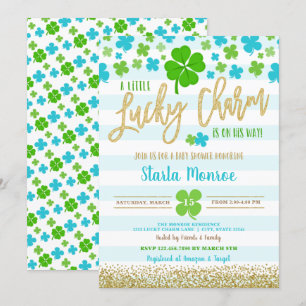 Invitación Baby Shower de encanto de St Patrick's Day