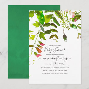 Invitación Baby Shower de energía de primavera acuática