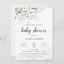 Baby Shower de energía verde neutra de género de p