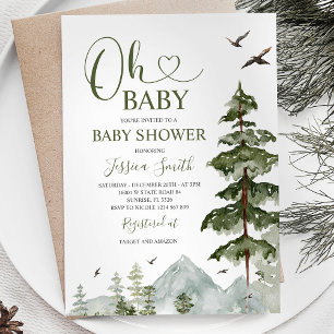 Invitación Baby Shower de energía verde para Navidades de los