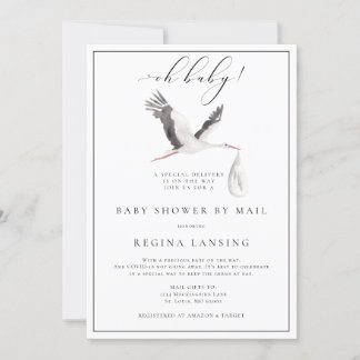 Invitación Baby Shower de entrega especial por correo