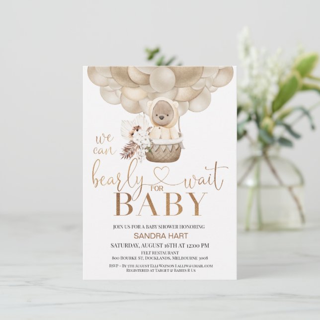Invitación Baby Shower de espera prematura de boho neutro de  (Anverso de pie)