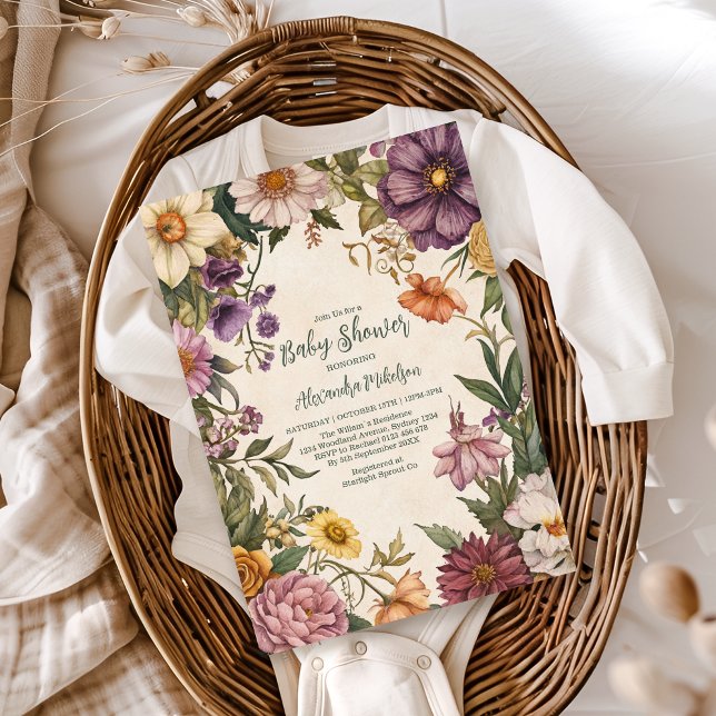 Invitación Baby Shower de estilo Art Nouveau victoriano (Subido por el creador)