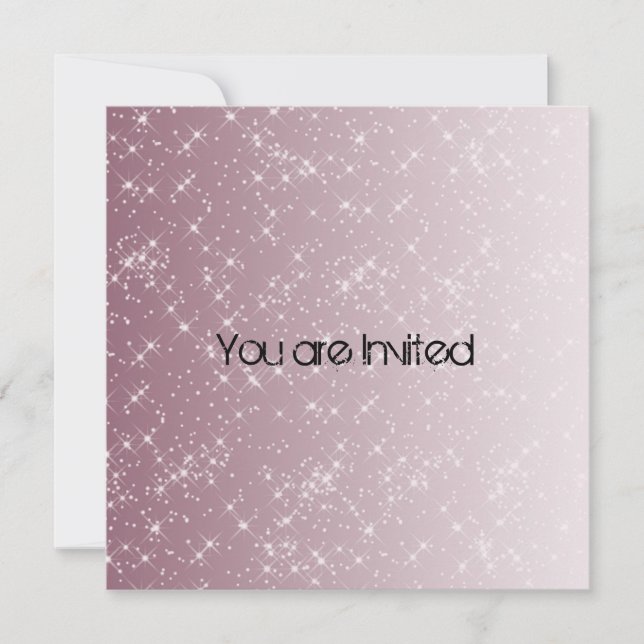 Invitación Baby Shower de estrella rosa invita a (Anverso)