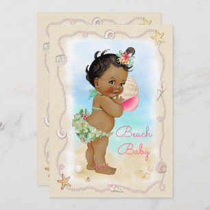 Invitación Baby Shower de Ethnic Beach Baby Conch