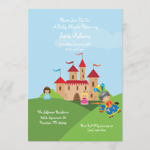 Invitación Baby Shower de Fairytale Castle Knight 
