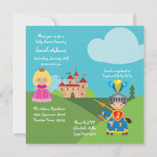Invitación Baby Shower de Fairytale Castle Knight